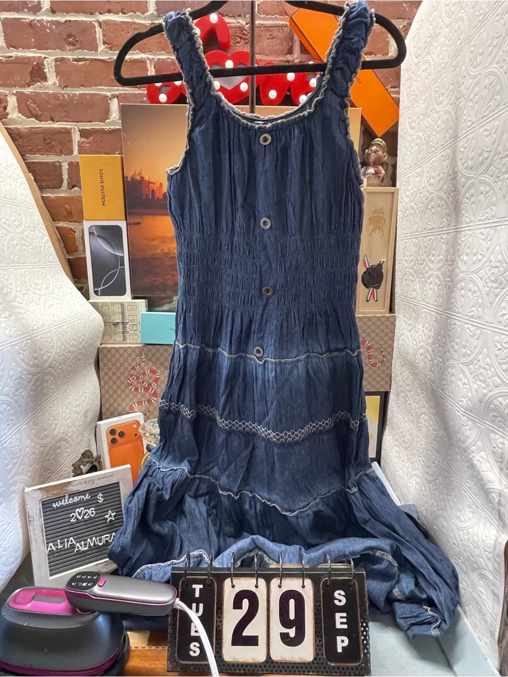 Maxi denim dress